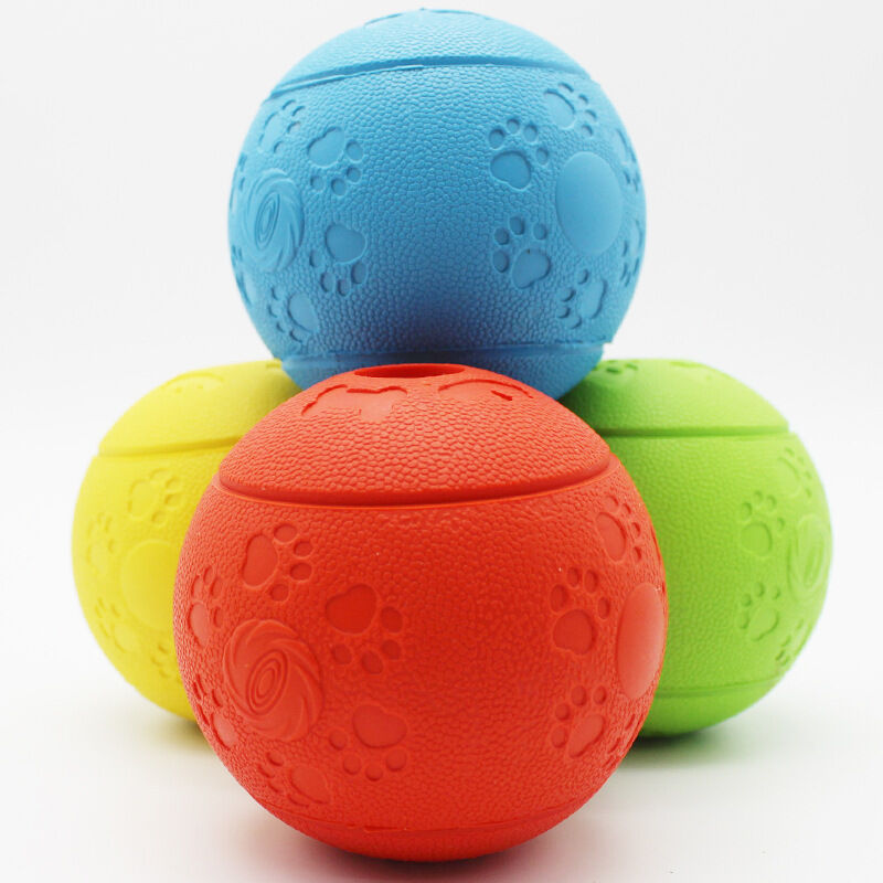 foto del prodotto fortuneville 1 confezione di giochi per cani in gomma naturale diametro 8 cm, gomma per cani palla da gioco in gomma per cani giocattolo da