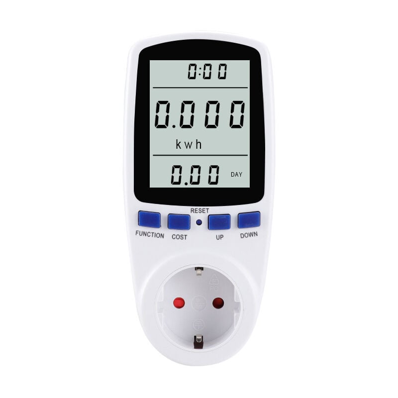 foto del prodotto fortuneville 1 presa per contatore elettrico, presa per monitoraggio dell elettricit con display lcd a strappo, visualizzazione del tempo