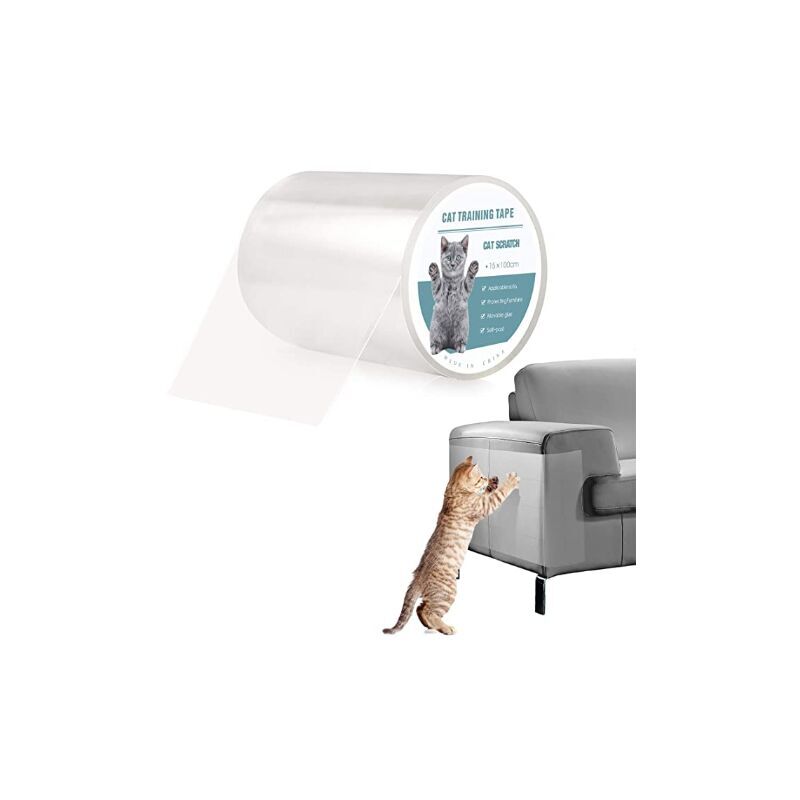 foto del prodotto fortuneville 1 pz protezione per divano gatto adesivo anti artiglio adesivo trasparente rotolo protezione invisibile protezione per tavolo per