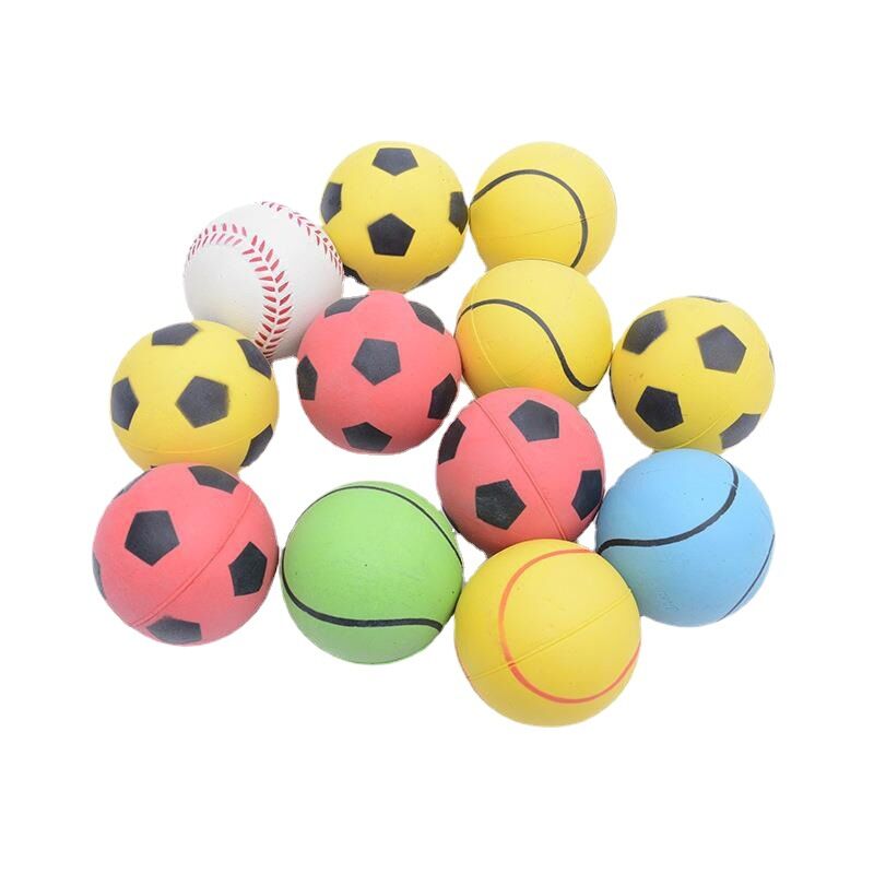 foto del prodotto fortuneville 10 pezzi 6,3 cm palline di gomma elastiche solide palline elastiche giocattolo per animali domestici forte morso resistente colori