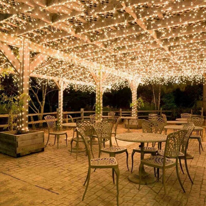 foto del prodotto fortuneville 100m 600 led string lights illuminazione da giardino per interni per matrimoni di carnevale all aperto