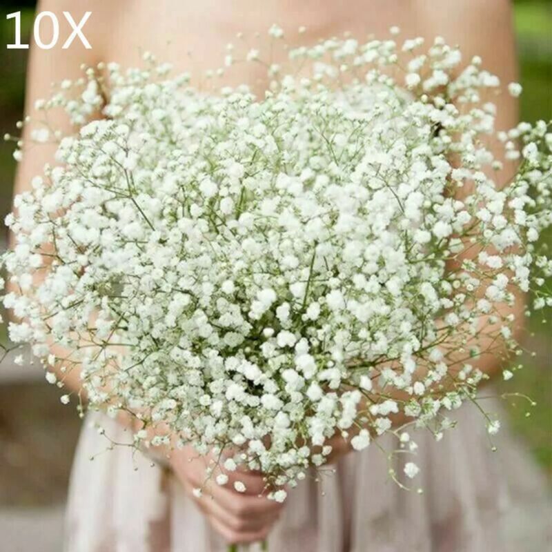 foto del prodotto fortuneville 10x gypsophila artificiale fiore decorazione di nozze fiori finti bouquet da sposa