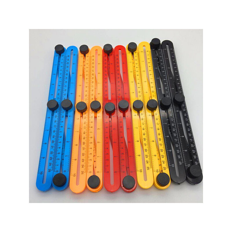 foto del prodotto fortuneville 1pc di plastica multi funzione righello pieghevole multi angolo strumento di misura irregolare a quattro lati righello pieghevole