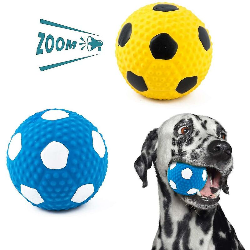 foto del prodotto fortuneville 2 pezzi palla cane giocattoli da masticare morbido lattice cucciolo durevole calcio cane trea