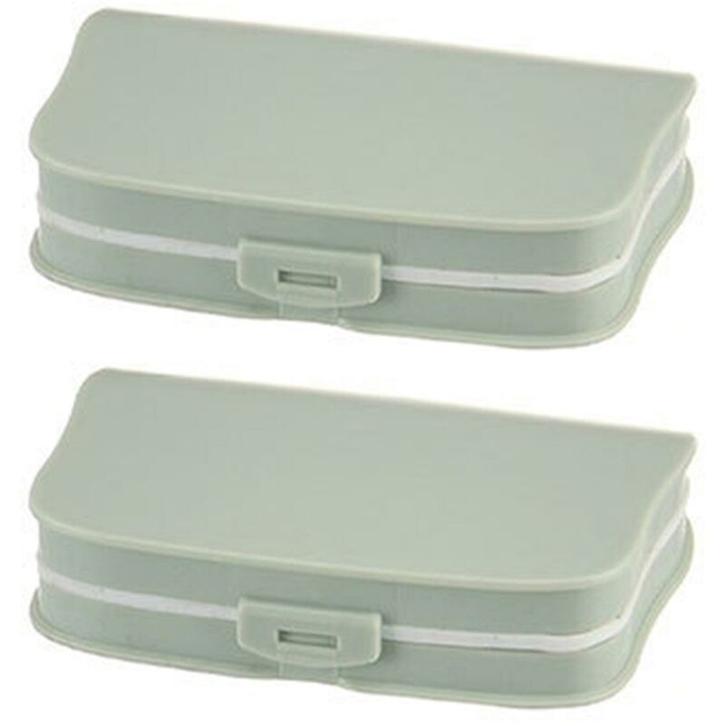foto del prodotto fortuneville 2 pezzi rettangolare a doppio strato 4 griglia porta tablet portapillole organizer box