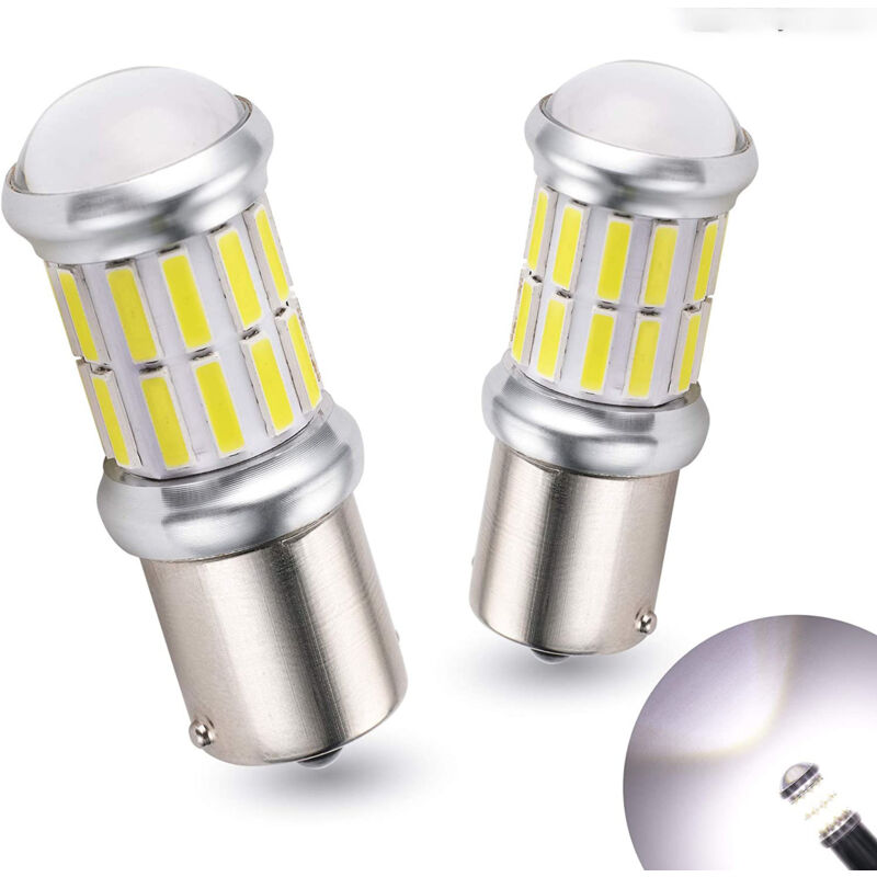 foto del prodotto fortuneville 2 pz 1156 lampadina led luce di retromarcia auto rv drl luce di marcia diurna indicatore di direzione luce di retromarcia luce gialla