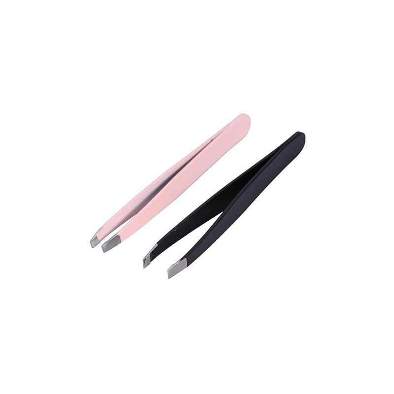 foto del prodotto fortuneville 2 pz set pinzette per sopracciglia strumenti di bellezza di trucco pinzette per sopracciglia in acciaio inox pinzette viso per la casa