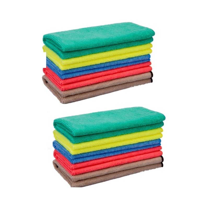 foto del prodotto fortuneville 20 panni in microfibra lavabili e riutilizzabili 30 x 30 cm colore casuale