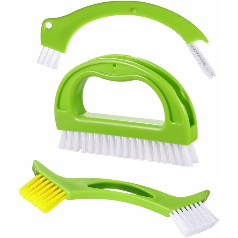 foto del prodotto fortuneville 3 in 1 kit di spazzole per la pulizia delle fughe spazzola per la pulizia delle fughe e delle fessure spazzola per la pulizia in