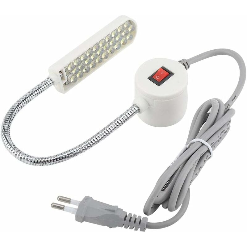 foto del prodotto fortuneville 30led luce per macchina cucire collo cigno regolabile lampada lavoro con base magnetica per macchine cucire presse trapano scrivanie
