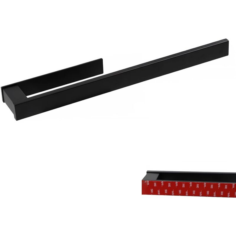 foto del prodotto fortuneville 39cm portasciugamani adesivo, inox porta asciugamani bagno, portasalviette bagno senza foratura, accessori per il bagno matt nero