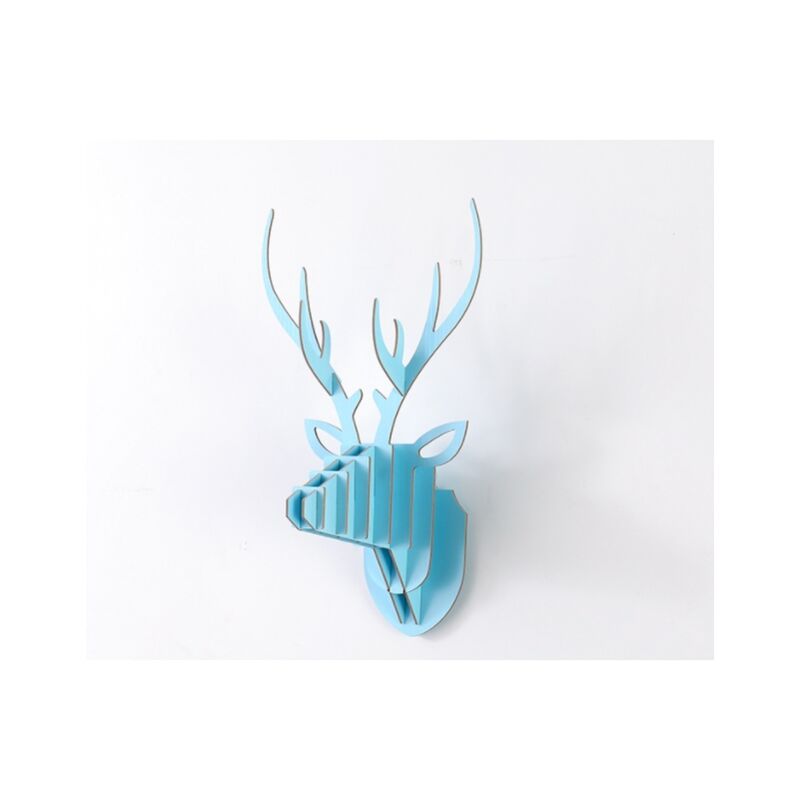 foto del prodotto fortuneville 3d appeso a parete testa di cervo scultura decorazione da parete ingresso corridoio decorazione testa di alce in legno testa di
