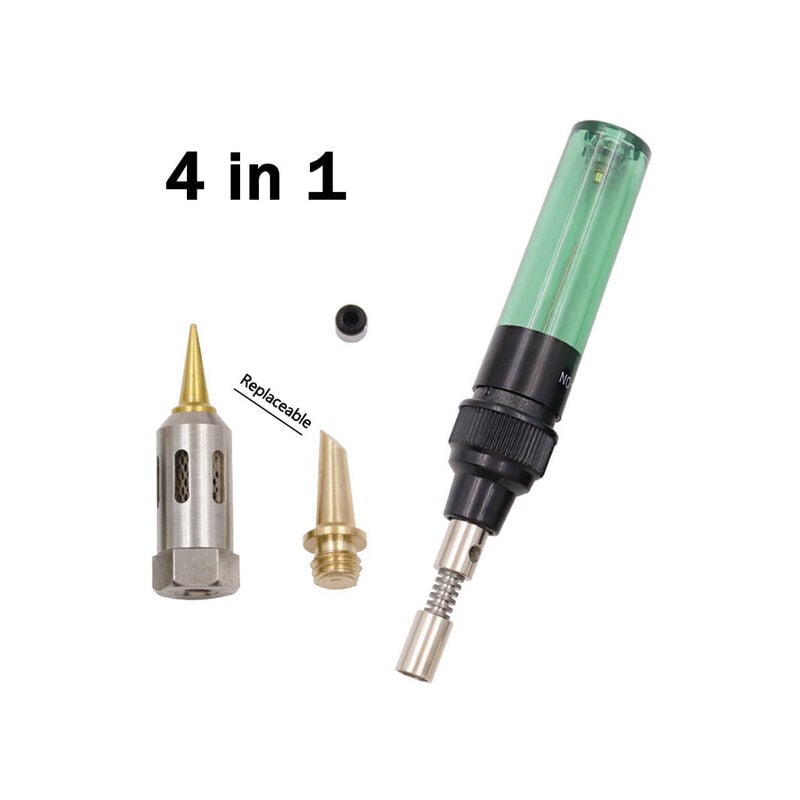 foto del prodotto fortuneville 4 in 1 strumento di riscaldamento portatile cordless elettrico butano saldatore soffiaggio circuito scheda madre saldatura pistola