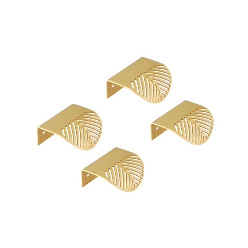 foto del prodotto fortuneville 4 pezzi maniglie per cassetti da cucina di casa maniglia per porta da cucina a forma di foglia d oro di alta qualit per camera da