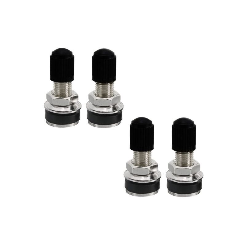 foto del prodotto fortuneville 4 pezzi steli valvole in metallo tubeless per valvole per pneumatici per pneumatici per auto con cappucci antipolvere 15 x 32 mm