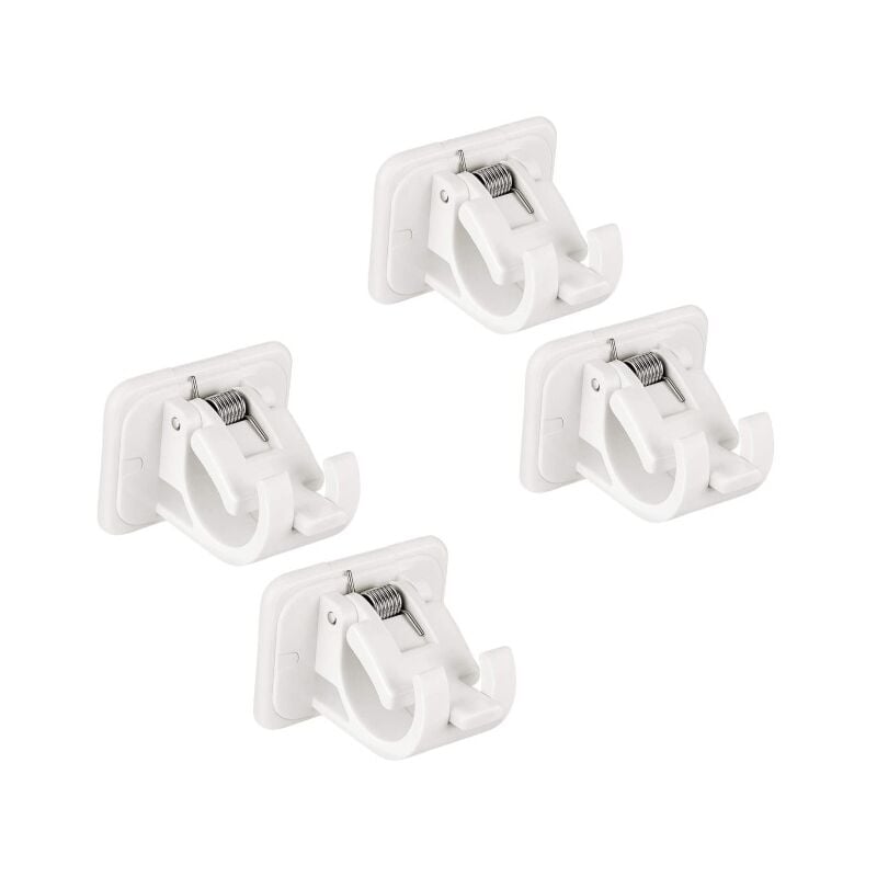 foto del prodotto fortuneville 4 pezzi supporto per bastone per tende autoadesivo, supporto per bastone per tendaggi senza foratura, staffe per gancio per tendaggi,