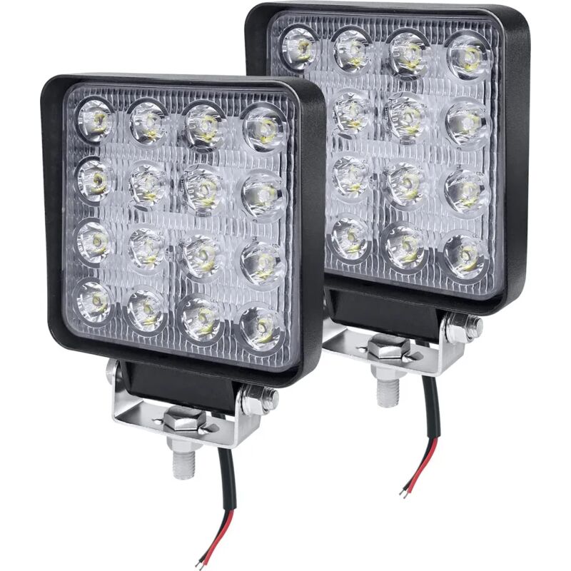 foto del prodotto fortuneville 48w luci da lavoro a led 12v luci ausiliarie a led fari per auto fuoristrada riflettore riflettore ip67 per trattore, suv, atv, utv