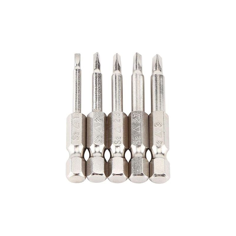 foto del prodotto fortuneville 5 pz 50 mm 1 4 forte magnetismo codolo esagonale punte per cacciaviti triangolari per cacciaviti elettrici, avvitatori manuali,