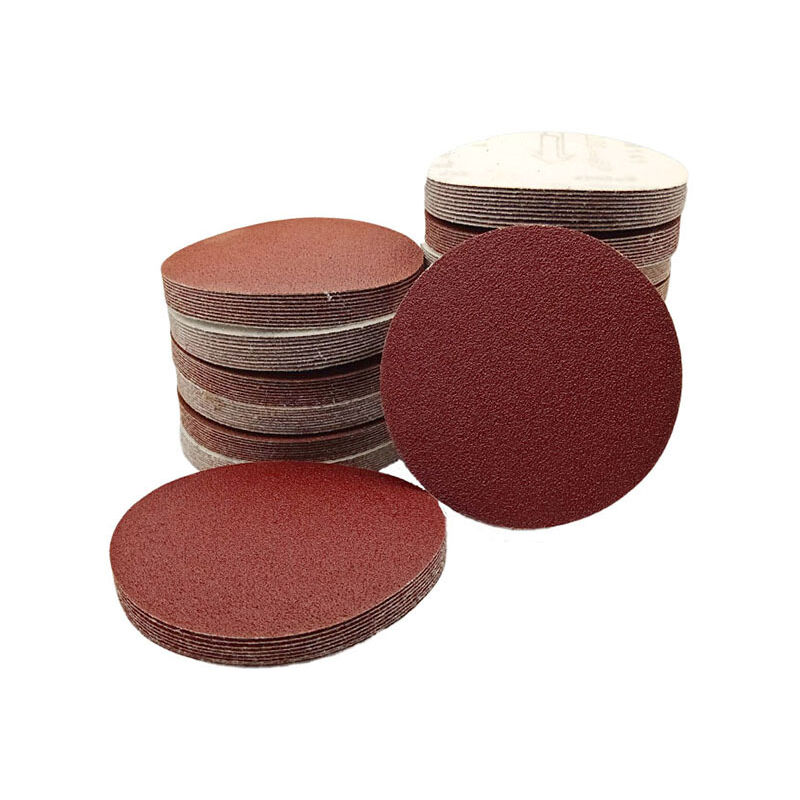 foto del prodotto fortuneville 50 dischi abrasivi eccentrici 150 mm p60p100p150p320p600 rosso set dischi abrasivi non forati