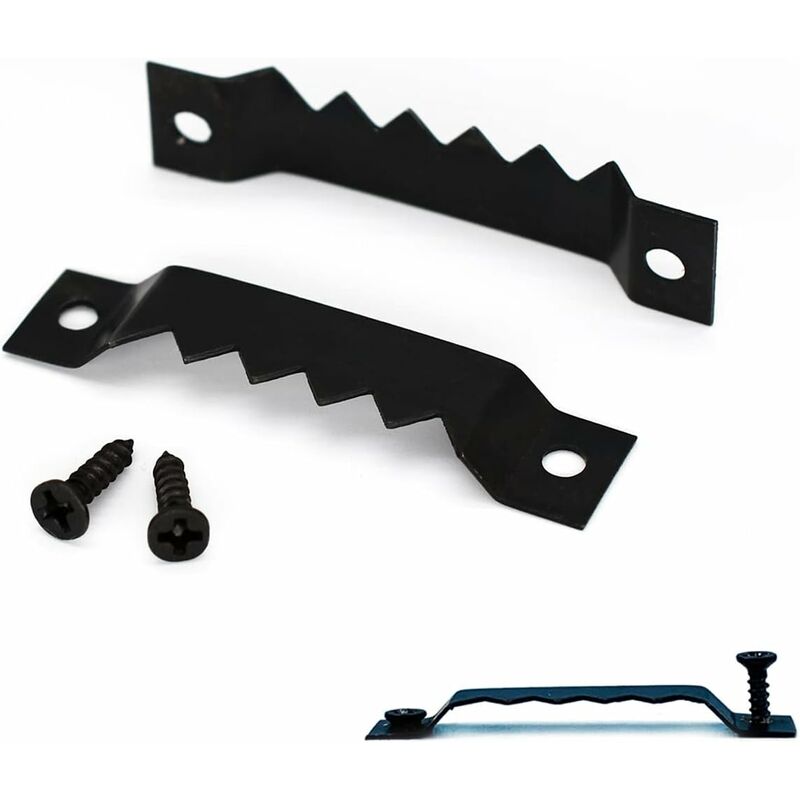 foto del prodotto fortuneville 50 lb 50 pcs staffa per appendere quadri a zigzag per impieghi gravosi gancio per quadri per impieghi gravosi con viti soluzione