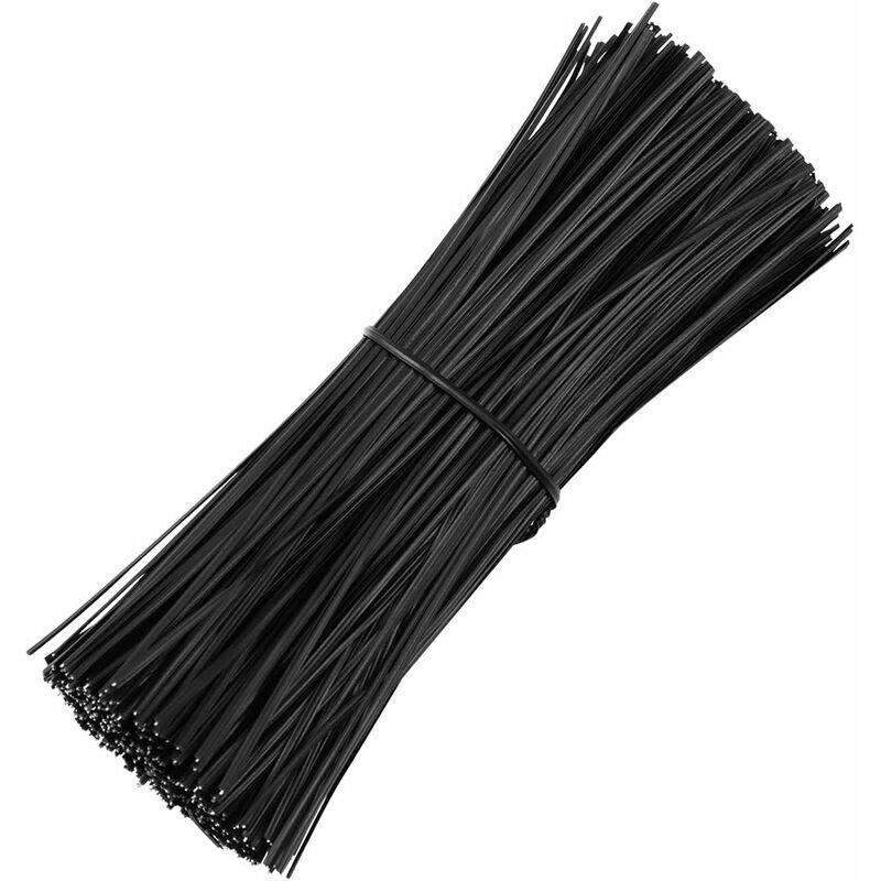 foto del prodotto fortuneville 500 pezzi fascette da giardinaggio legami di torsione per piante legami di plastica per piante vite,sacchetti di caramelle nero 