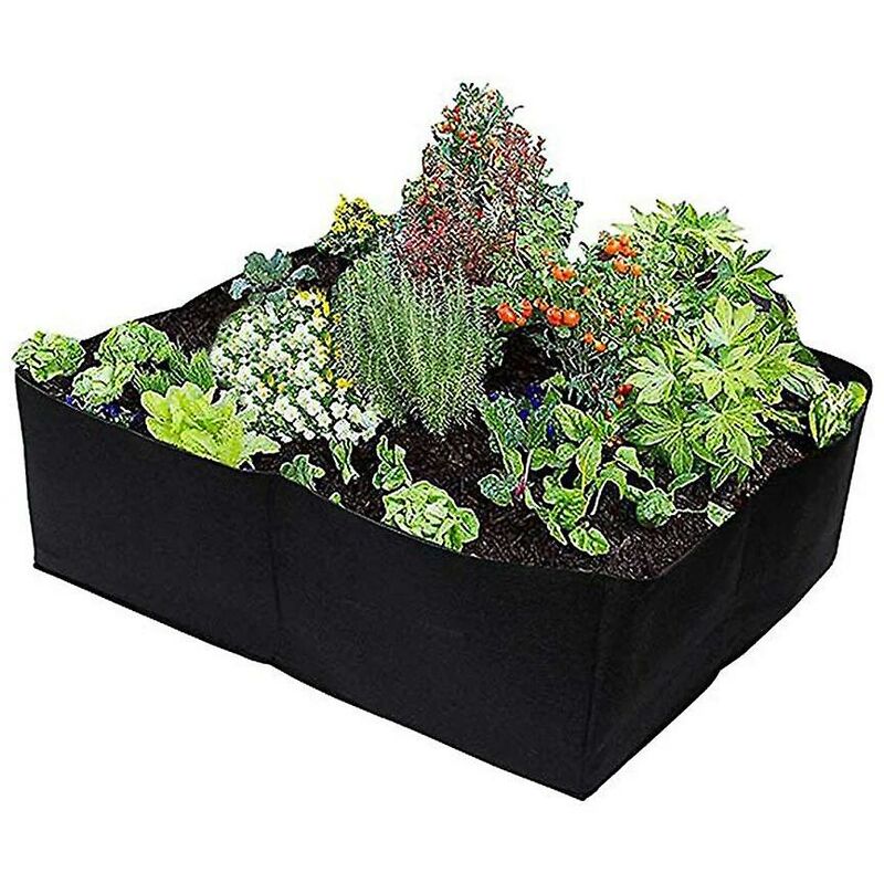 foto del prodotto fortuneville 60x60x30cm garden grow bag fioriera da esterno vasi da giardino garden living bag