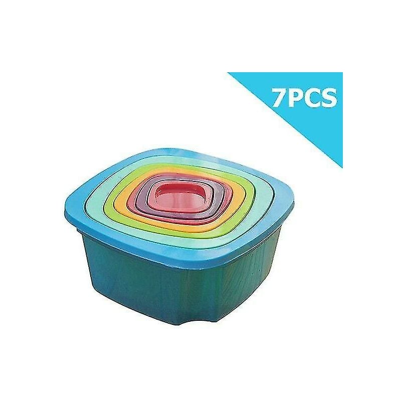 foto del prodotto fortuneville 7 pezzi set contenitori per alimenti scatole per alimenti in plastica multi capacit stoccaggio per cucina bottiglie, barattoli e