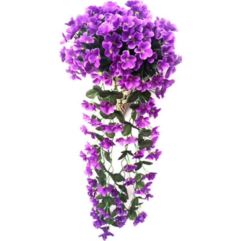 foto del prodotto fortuneville 85cm piante artificiali vite di edera piante pendenti vite di foglie artificiali decorazione di fiori viola