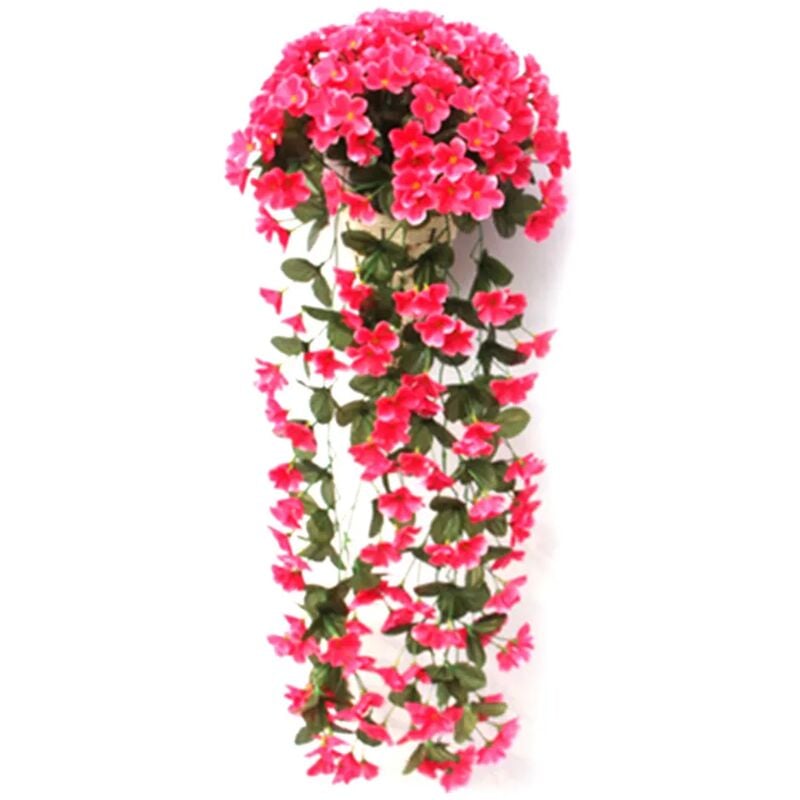 foto del prodotto fortuneville 85cm rose piante artificiali vite di edera piante pendenti vite di foglie artificiali decorazione di fiori viola