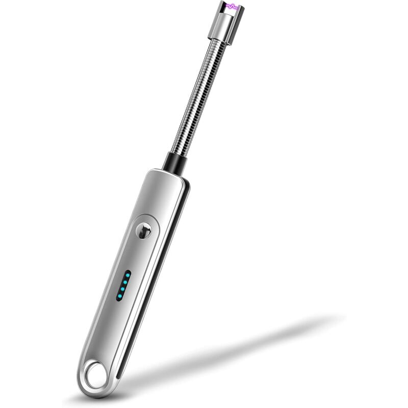 foto del prodotto fortuneville accendicandela elettrico, accendino ad arco senza fiamma ricaricabile usb con collo a 360 gradi antivento per accendicandela camino