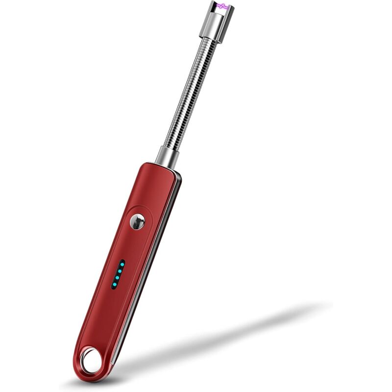 foto del prodotto fortuneville accendicandela elettrico, accendino ad arco senza fiamma ricaricabile usb con collo a 360 gradi antivento per accendicandela camino
