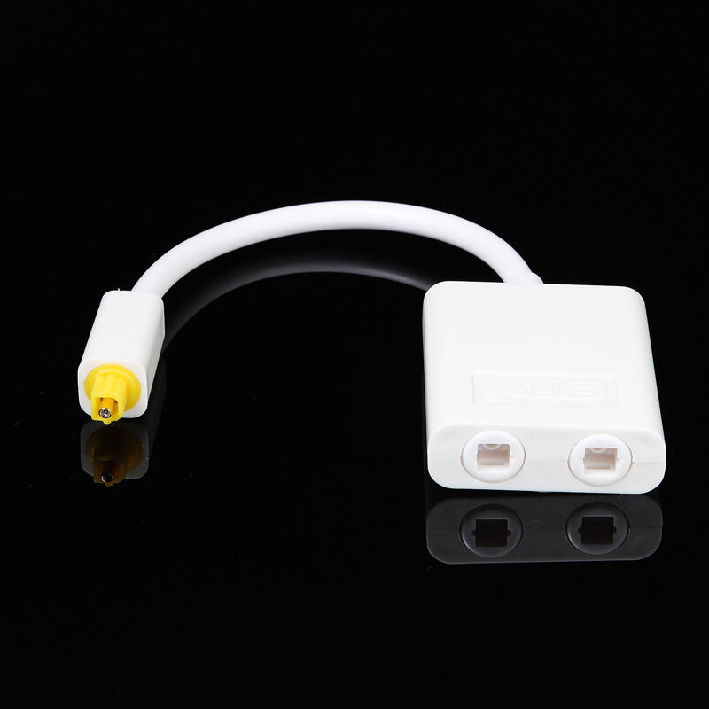 foto del prodotto fortuneville adattatore audio da 1 a 2 splitter per cavo ottico digitale adattatore audio ottico adattatore splitter ottico bianco mns