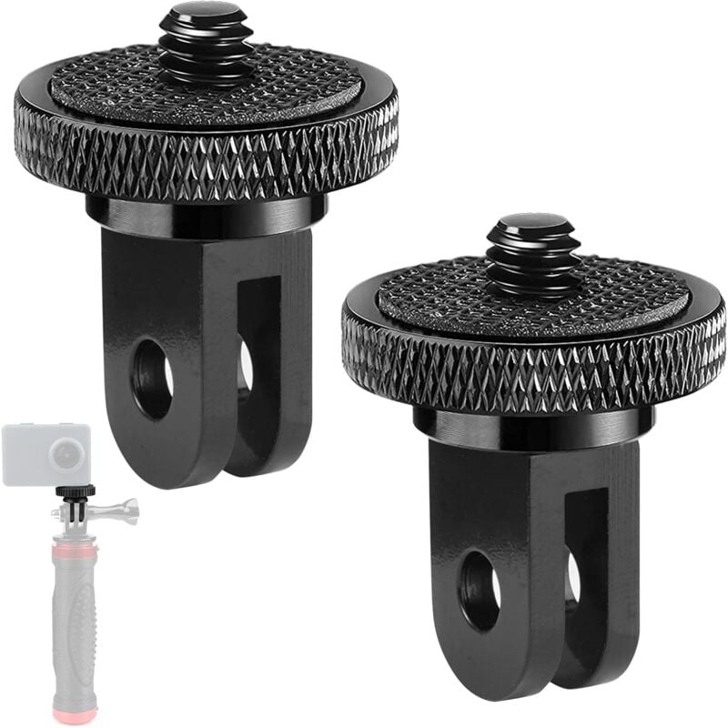 foto del prodotto fortuneville adattatore per treppiede in alluminio da 1 4 supporto per treppiede compatibile con gopro, sony, insta360, sjcam, sj4000, xiaomi e