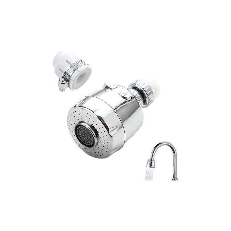foto del prodotto fortuneville aeratore per rubinetto, rubinetto girevole a 360 , modalit a 2 velocit , beccuccio per filtro dell acqua regolabile, beccuccio per