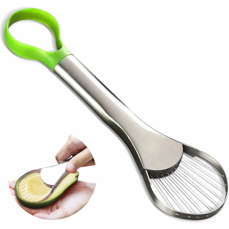 foto del prodotto fortuneville affetta avocado in acciaio inossidabile facile da pulire affetta avocado in acciaio inossidabile lama in acciaio inossidabile e manico