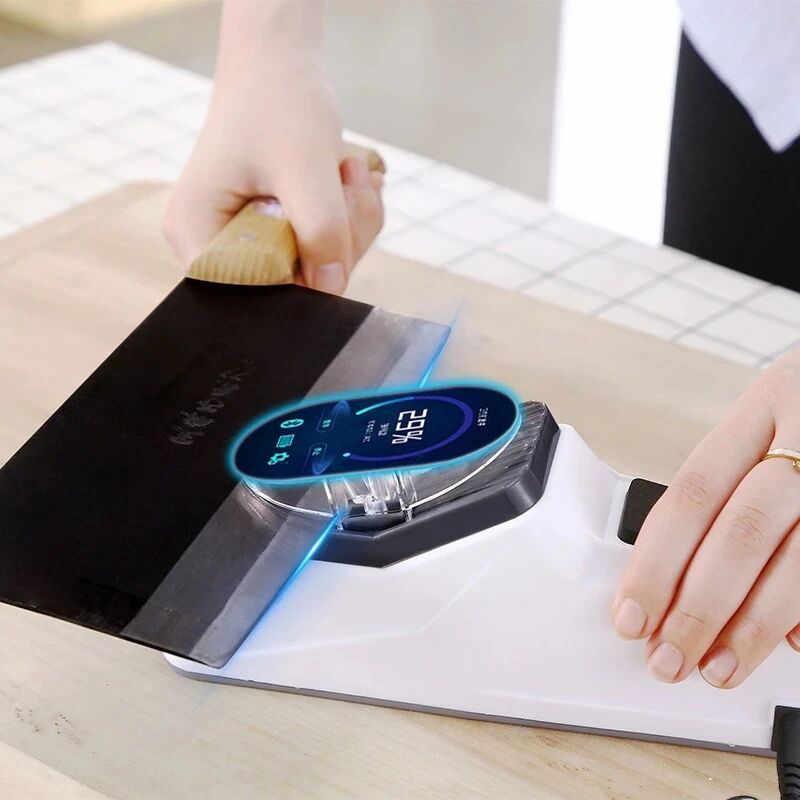foto del prodotto fortuneville affilacoltelli elettrico regolabile usb per coltelli da cucina forbici per affilare i coltelli utensili per lama a molatura media
