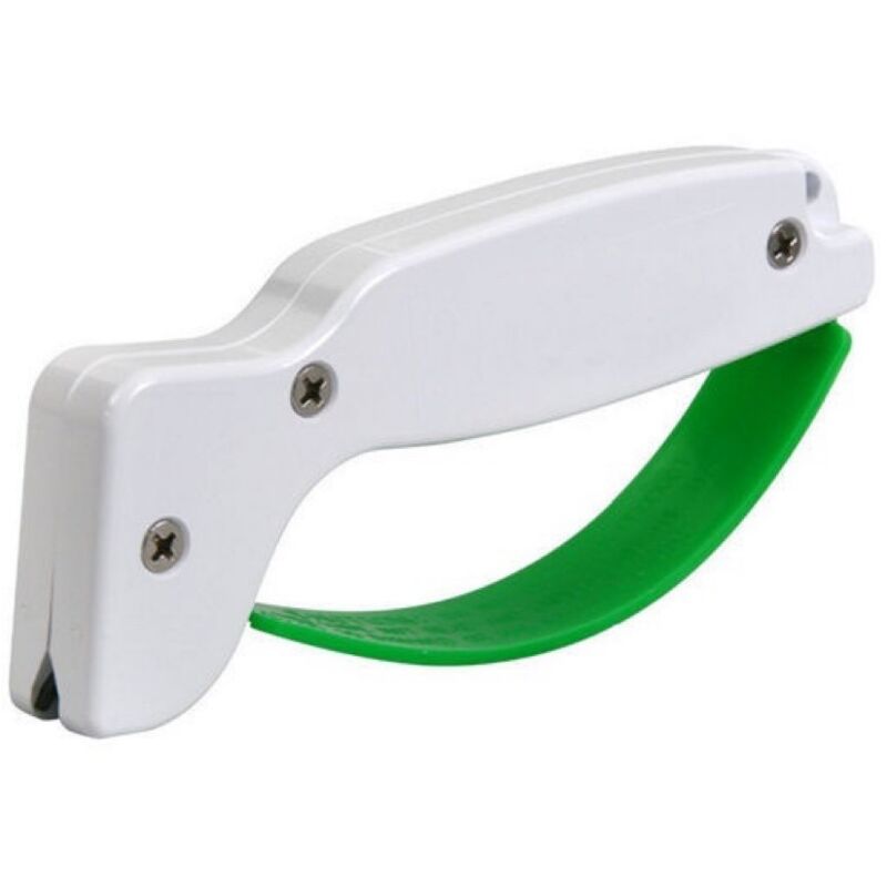 foto del prodotto fortuneville affilacoltelli portatile da esterno per affilare rapidamente lame seghettate e utensili da taglio verde 