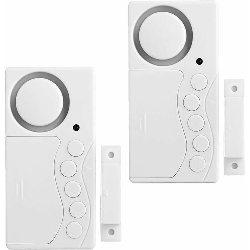 foto del prodotto fortuneville allarme porta congelatore da 2 pezzi, allarme sicurezza finestra, allarme frigorifero wireless 3 15 30 60 secondi, sensore porta 4 in