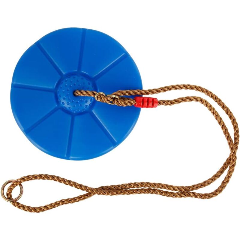 foto del prodotto fortuneville altalena a disco in plastica resistente alle intemperie per bambini, altalena con corda, altalena con tavola ancorata per bambini,