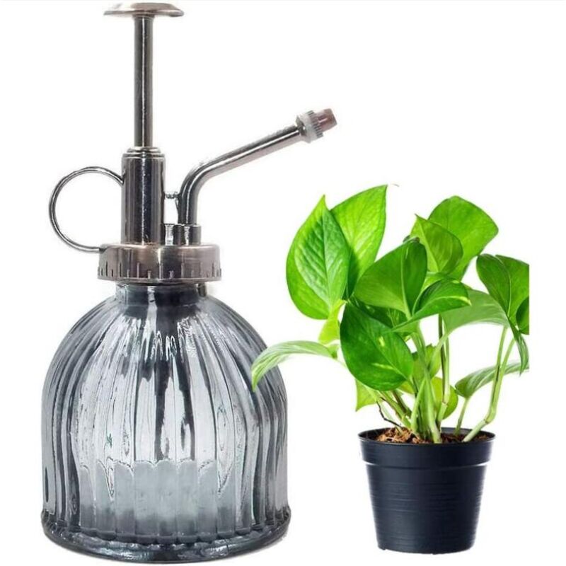 foto del prodotto fortuneville annaffiatoio in vetro monopezzo, annaffiatoio in vetro da 200 ml, annaffiatoio vintage, annaffiatoio con pompa superiore, annaffiatoio