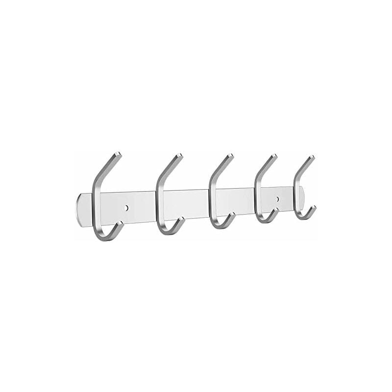 foto del prodotto fortuneville appendiabiti da parete con 5 ganci appendiabiti da parete in acciaio inossidabile, appendiabiti dal design moderno, portasciugamani