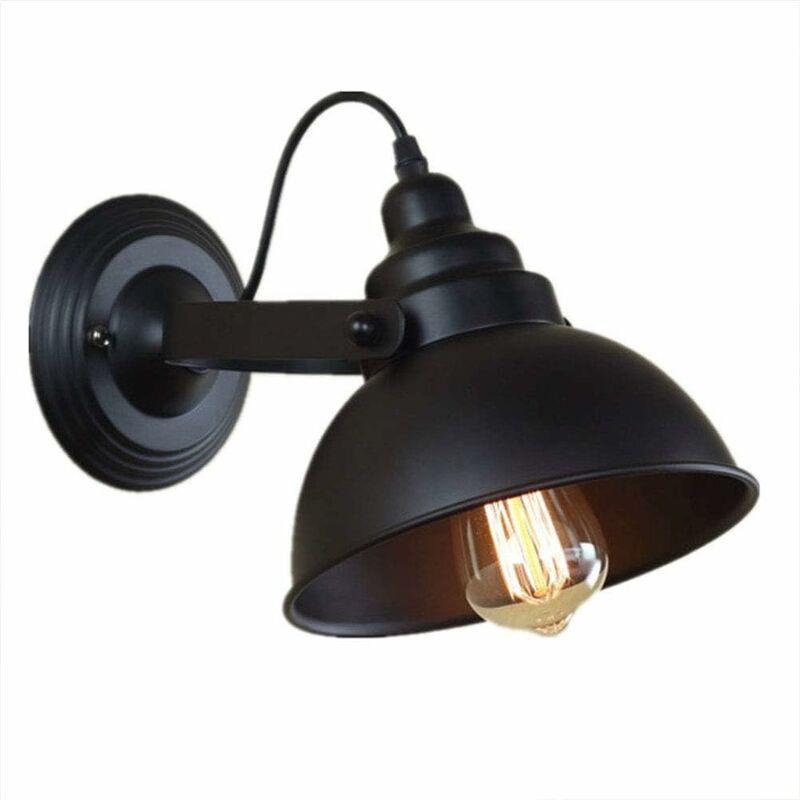 foto del prodotto fortuneville applique da parete industriale vintage lampada da parete girevole in metallo lampada da letto orientabile lampada da lettura a parete