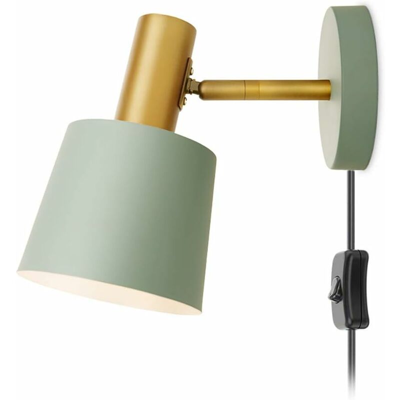 foto del prodotto fortuneville applique da parete moderna in metallo con interruttore applique da parete regolabile per interni lampade da lettura a parete lampada