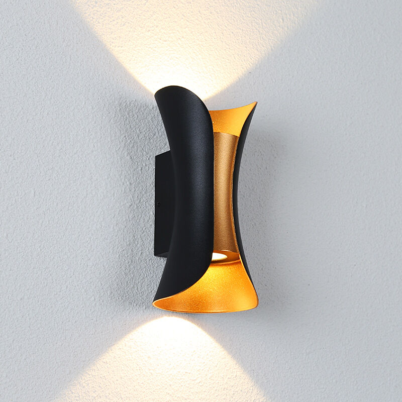 foto del prodotto fortuneville - applique da parete per interni 10w applique da parete moderna applique da parete per esterni up down metallo 3000k bianco caldo decorativo per interni per camera da letto casa corridoio soggiorno