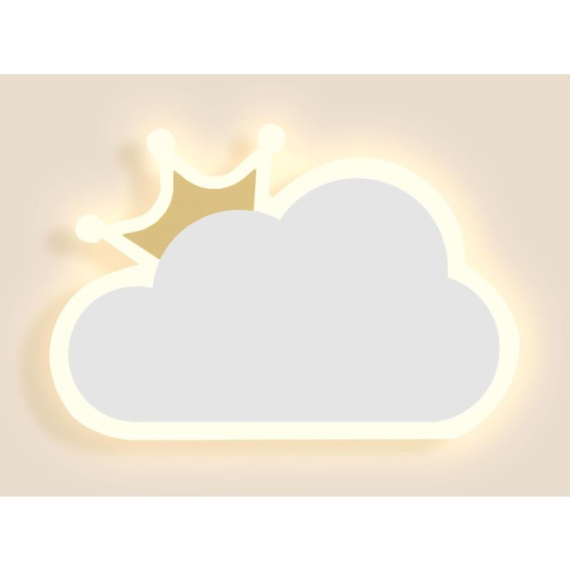 foto del prodotto fortuneville applique da parete per interni, applique a led da 14 w, applique moderna a forma di nuvola, applique da parete tricolore bianco