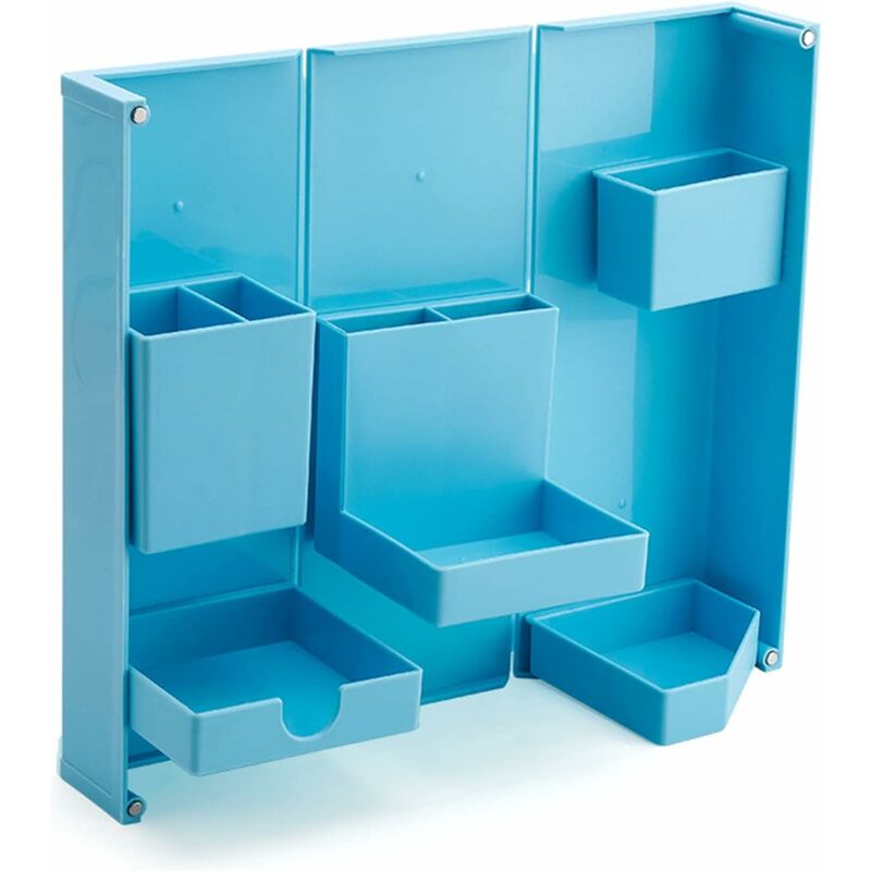 foto del prodotto fortuneville archiviazione desktop, gestore scrivania, gestore fisso pieghevole, archiviazione desktop multifunzionale per bambini con 8 spazi di