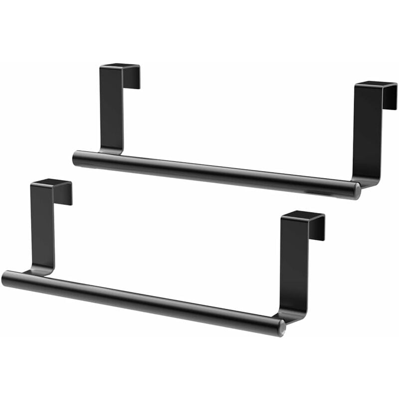 foto del prodotto fortuneville asciugamani da cucina, set di 2 porta asciugamani da cucina, 2 pezzi nero taglia piccola 23x6,2 cm 