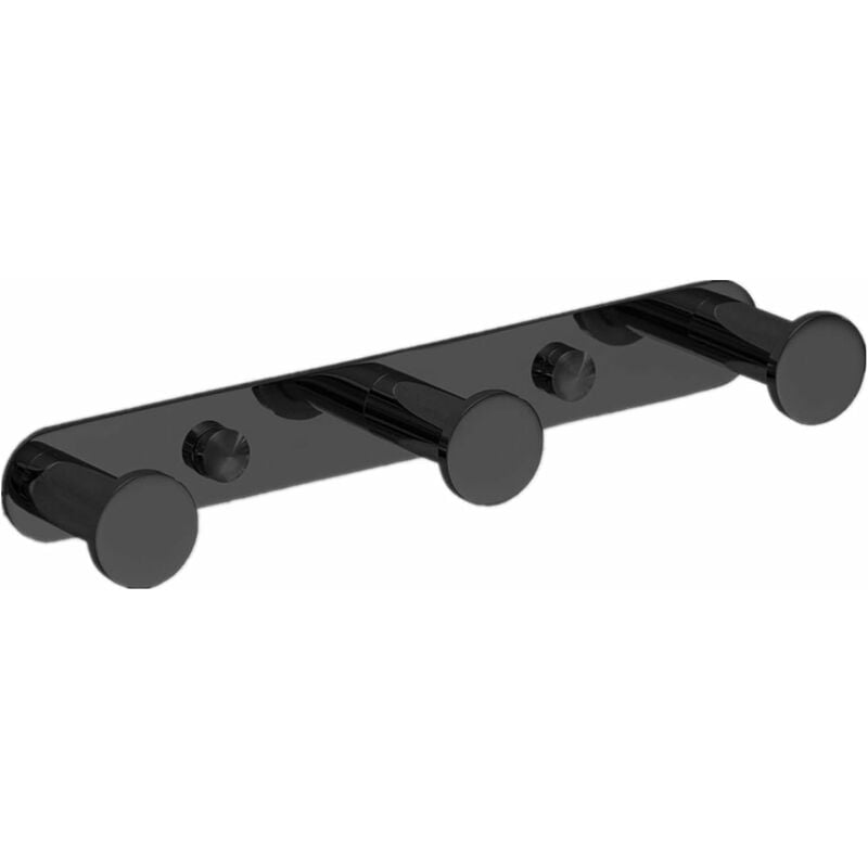 foto del prodotto fortuneville asciugamani, ganci appendiabiti, appendiabiti da parete, appendiabiti da parete per bagno 3 ganci neri 