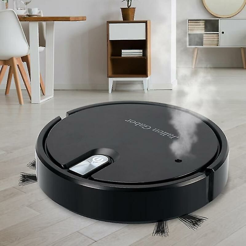 foto del prodotto fortuneville aspirapolvere robot aspirapolvere senza fili 5 in 1 con luci d atmosfera a led aspirapolvere umidificante colore nero