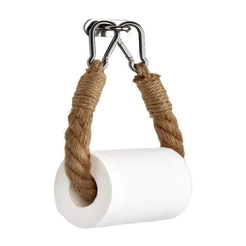 foto del prodotto fortuneville bagno cucina bagno porta carta igienica porta asciugamani in corda di canapa